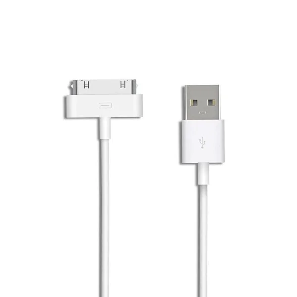30-stifts laddningskabel kompatibel med iPhone 4 4s 3G 3GS, iPad 1:a 2:a 3:e generationen, iPod Touch, iPod Nano, iPod Classic USB