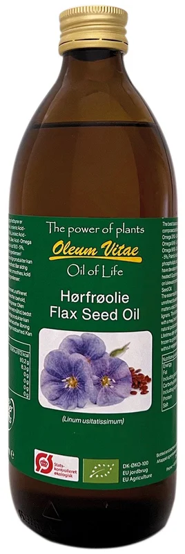 Oil of Life Hørfrø Olie ren Ø 500 ml, Helse & Madvarer, Olier & Eddike, Hørfrøolie