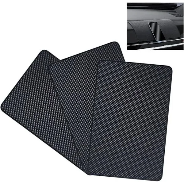 Antisklimatte for bil, 3-pakning 27x15mm, gjenbrukbar, klebrig dashbordmatte, kompatibel med telefon, briller, bildekorasjon