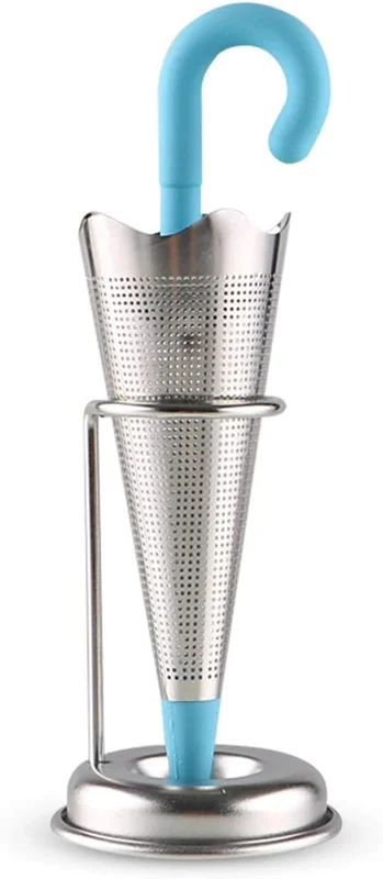 Original Tea Infuser, Tea Infuser, Large Blue Umbrella Food Grade Silicone Tea Infuser Creative Loose Leaf Tea Filter with Fine Mesh for Larger Cups