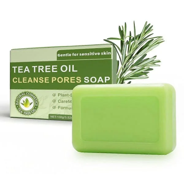 Antisvamp Antibakteriel Tea Tree Sæbe: Antisvamp Antibakteriel Behandling til Ansigt & Kropsakne, Fodsvamp, Tinea, Folliculitis Ringorm Kløe
