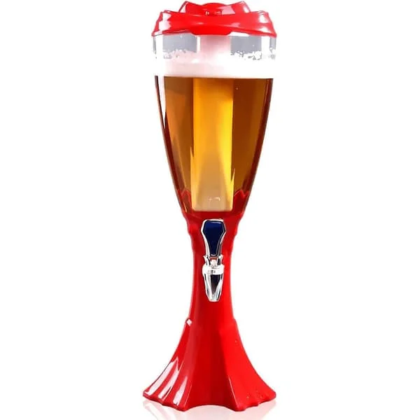 Tårn, 3L Tårn, Fargerik drikkedispenser med tappekran, isrør og LED-lys, dispenser for barfest Drikkedispenser_xx
