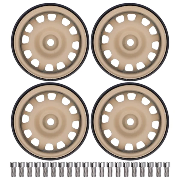 4 stk. 1/10 RC Beadlock Hjulnav 12 Huller Metal Hjulnav Udskiftning til AXIAL/HSP Gul