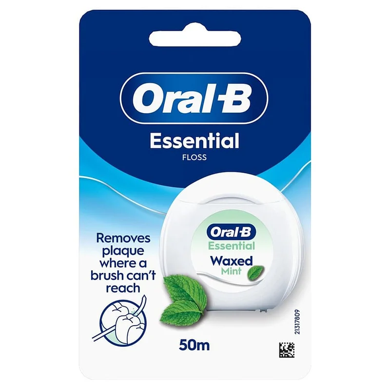 Oral-B Esssential tandtråd 50 m, Medicin & Pleje, Mund & Tandpleje, Tandtråd