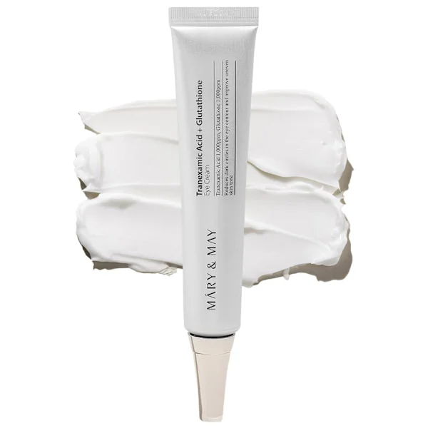 Tranexamsyre + Glutathion Øjencreme (30g) - Koreansk hudpleje til mørke rande og ujævn hudtone - Parfumefri øjencreme til mørke pletter og 
