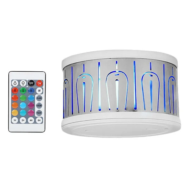 LED-sänglampa med strålkastare och sänglampa med tryckfjärrkontroll Fjärrkontroll nattlampa 4 ljusstyrka justering