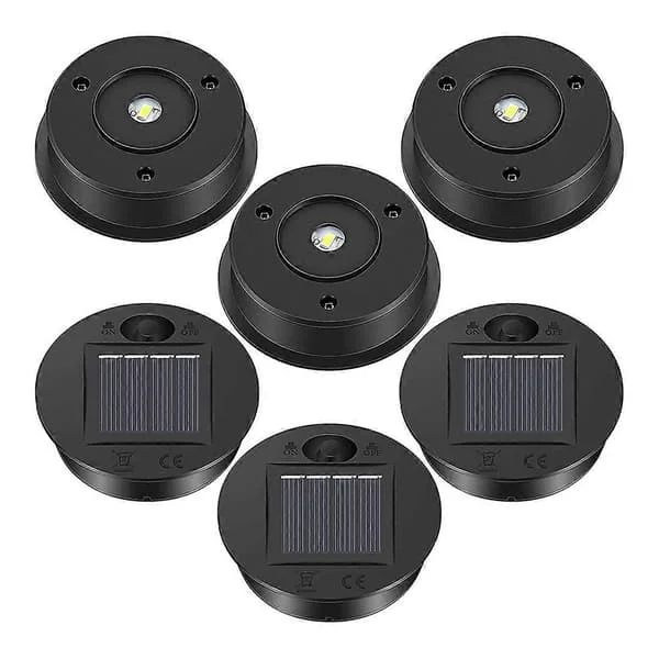 6 st Solar Lights Ersättningstopp 7 Solar Lantern Delar LED Solpanel Lykta Lock Lampor för Utomhus Hängande