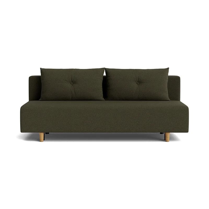 Houston 2 personers sovesofa, opbevaring - Loop Grøn - 200x87x85cm - 133x200cm Sovemål - Elegant 2 personers sofa med sovefunktion - Grøn