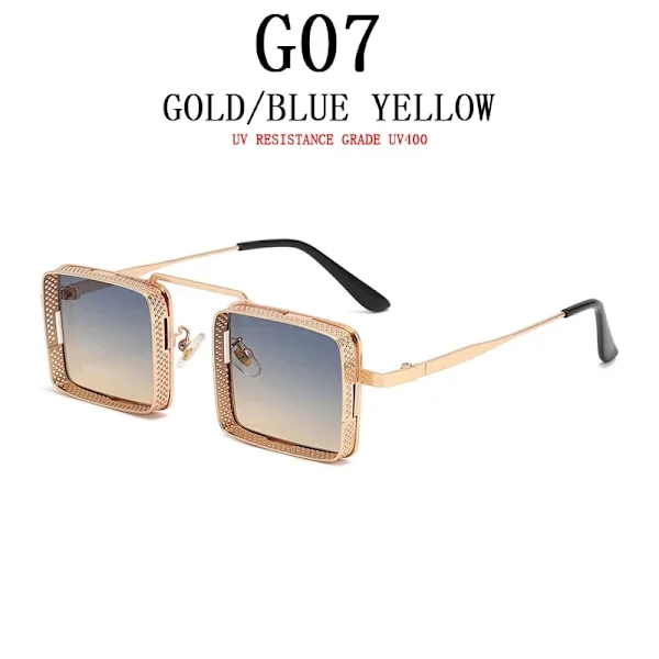 Steampunk Solbriller For Menn Firkantet Vintage Punk Mote Briller Sonnenbrille Retro Lunette De Soleil Homme Lentes
