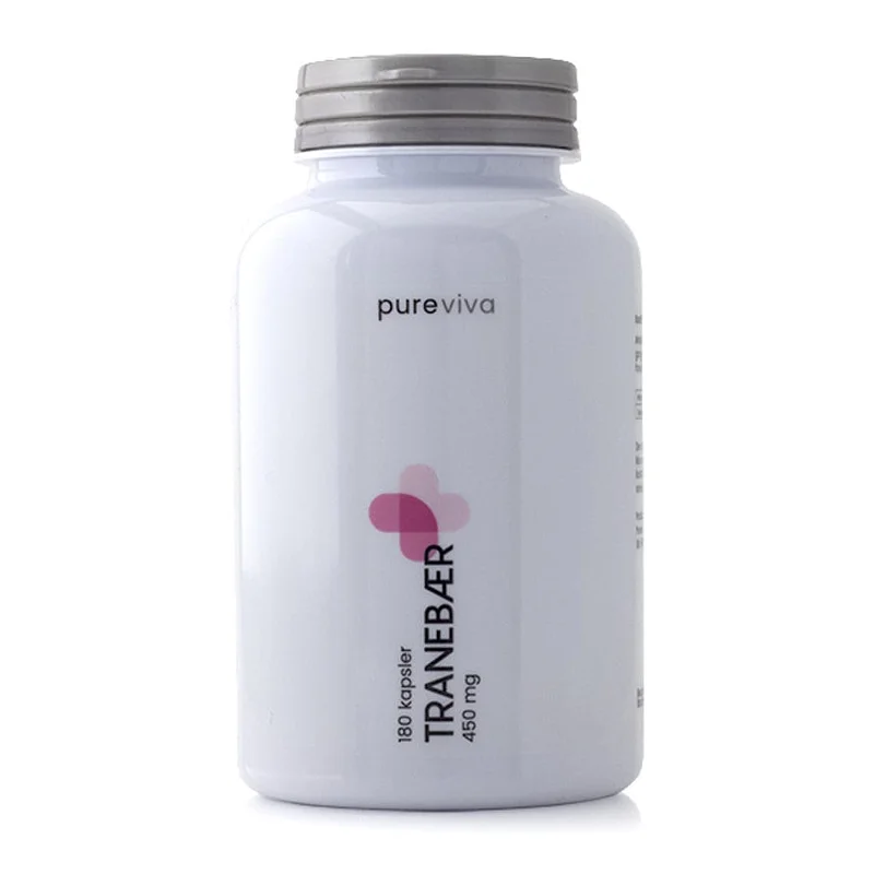 Pureviva Tranebær 450 mg 180 kaps, Helse & Madvarer, Ingredienser, Tranebær