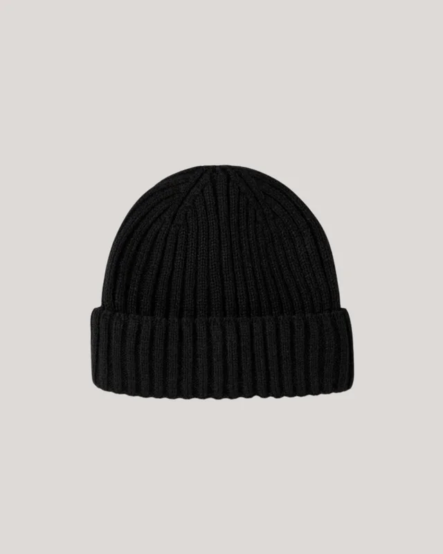 LMTD NLNMALIK KNIT HAT Czarny Czapki Unisex - Kids Brand Store