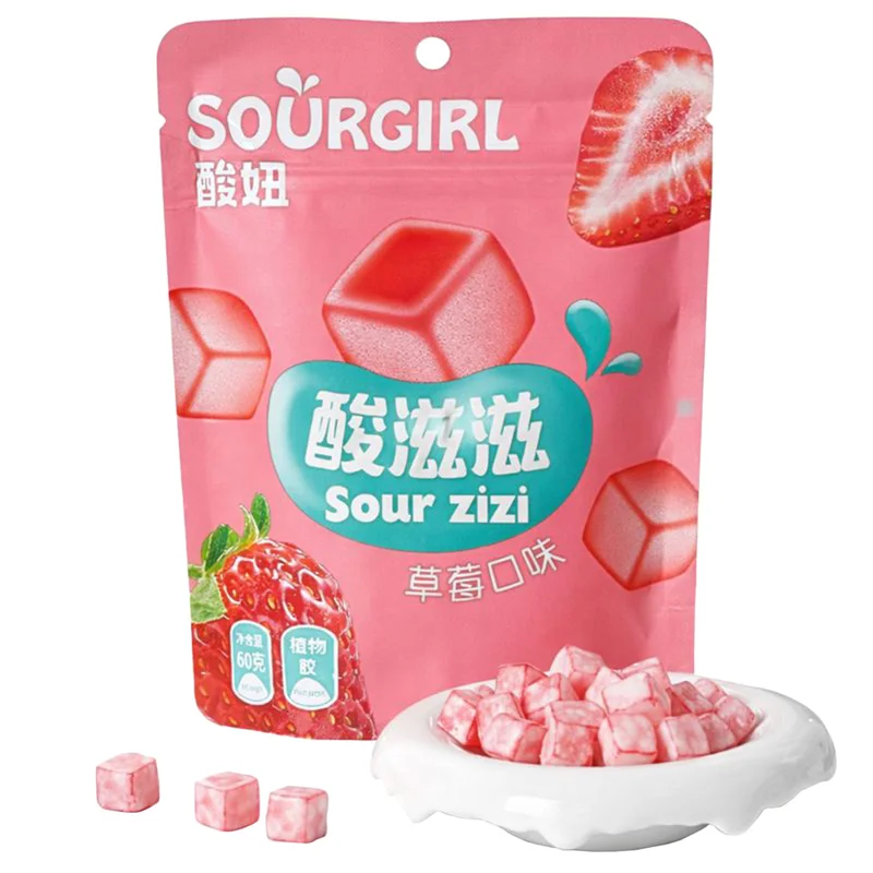 Surt Sejt Jordbær Slik 60g