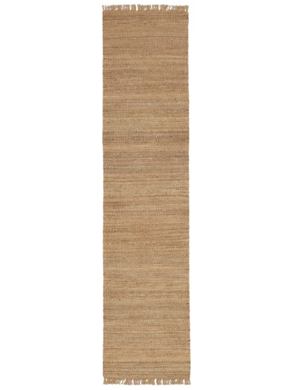 Solista Plain Jute Beige Runner Rug Small