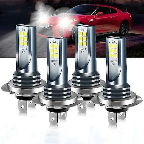 4x H7 LED Headlight Bulbs Kit High Low Beam 220w 60000lm Super Bright 6000k White Fast
