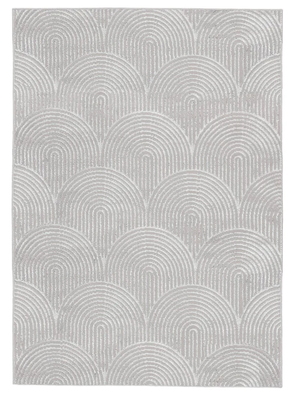 Géometrique Art Deco Tapis - Gris/Gris Argenté 160X230 Dans Un Style Moderne