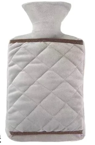 Hot Water Bottle with Pocket, Rubber Hot Water Bottle, Hot Water Bag with Plush Cover
