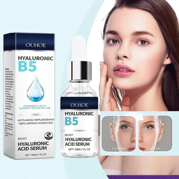 Hyaluronsyre Serum til Ansigt med Vitamin B5, Reparerende Essens til Anti-Aging, Fugtgivende Serum til Sensitiv Hud, Reparerer Ujævn Hudtone-73956426