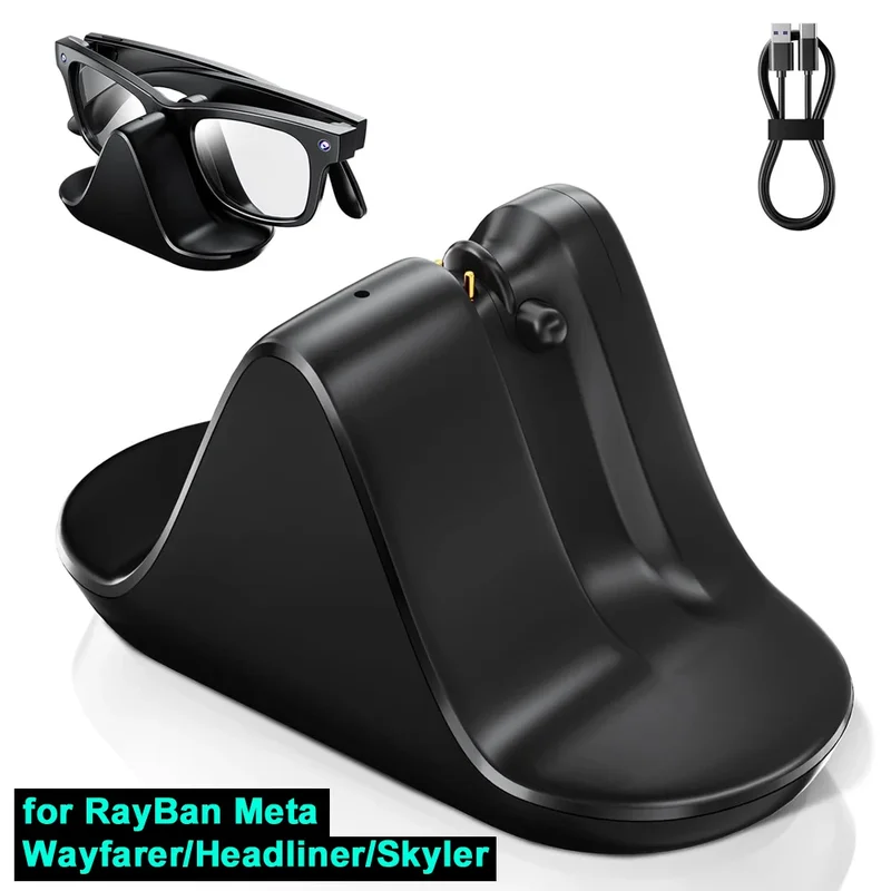 AliExpress - Mini station de chargement pour lunettes RayBan Meta Smart AI, support de chargeur Portable de voyage Wayfarer/Headliner/Skyler avec 