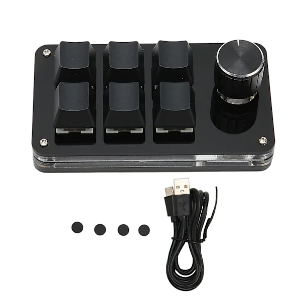 Tangentbord Enhands Mekaniskt Tangentbord med Switch Trådbunden Plug and Play Programmerbar för Gaming Kontor Svart