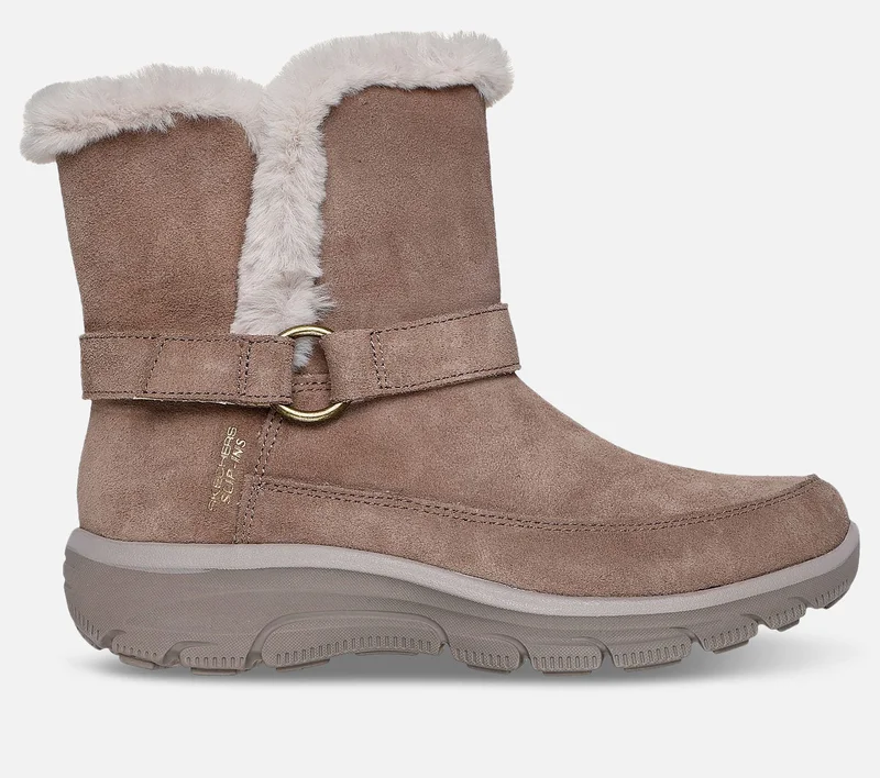Skechers Støvler Dame - Relaxed Fit: Slip-ins Easy Going - Brun - Str. 36,5 - Med Air-Cooled Memory Foam