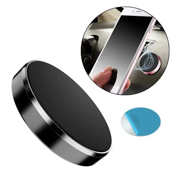 Självhäftande Magnet Mobilhållare till Bilhållare Svart