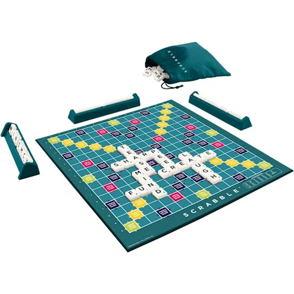Classic Scrabble, Original Crossword Board Game, English Version, Family Game for Adults and Children, Word Game for 2 to 4 Players