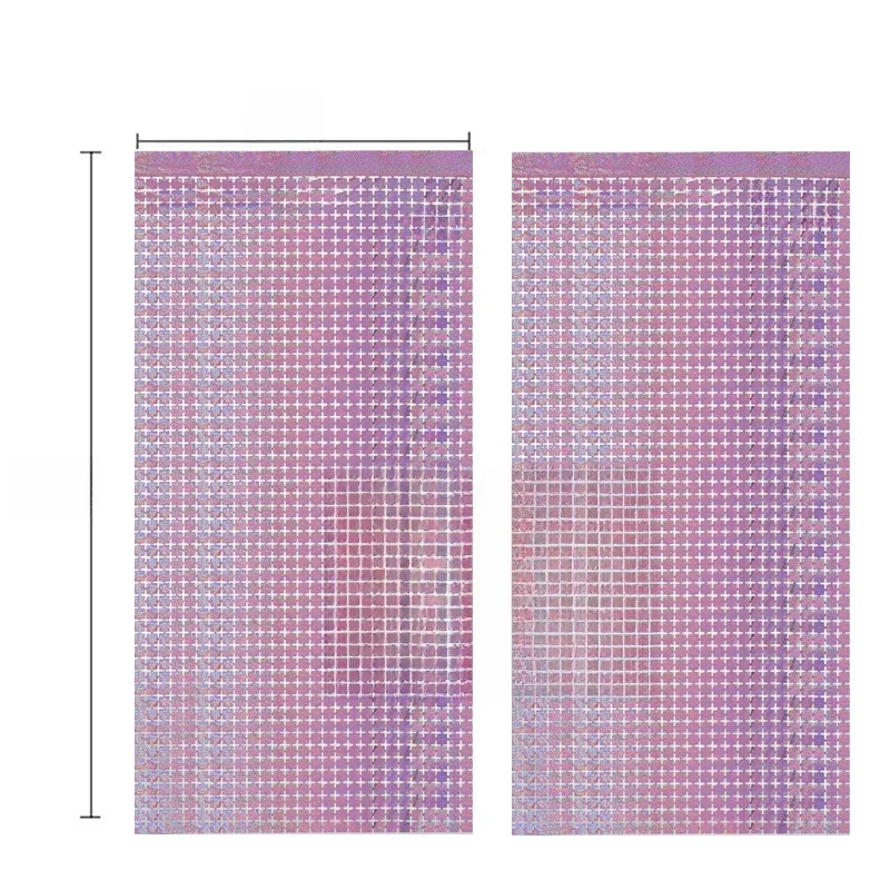 AliExpress - Rideau à paillettes pour fête, décorations d'arrière-plan, argent, Rose, or, Laser, pour anniversaire, mariage, 2 paquets
