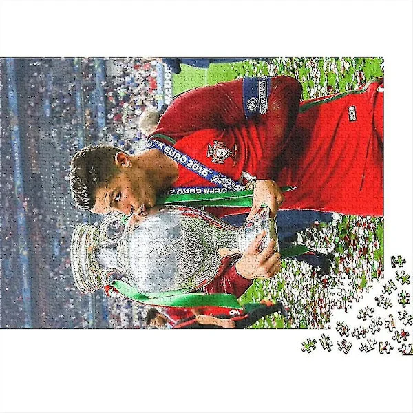 Pussel för vuxna 300 bitar Cristiano Ronaldo Pussel Fotbollsstjärnor 300 bitar Pussel för vuxna För familjespel Tonåringar och barn 15*10