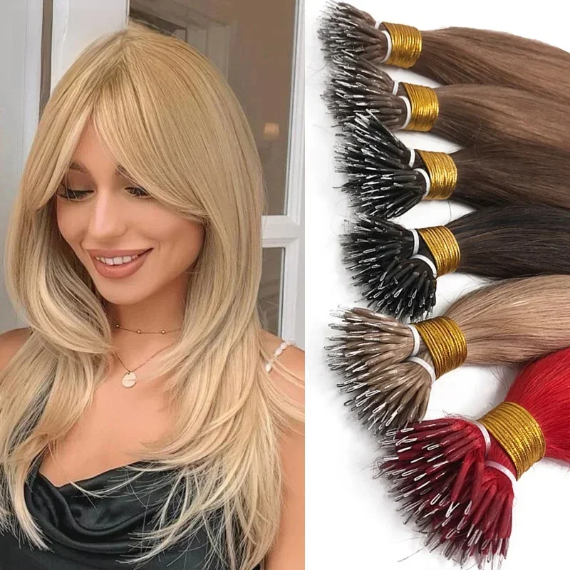 AliExpress - Gerade Mikro Nano Ring Echthaar verlängerungen 50 Stück Mikro kügelchen Kapsel Keratin Fusion Haar Mikro link Echthaar Mikro ring