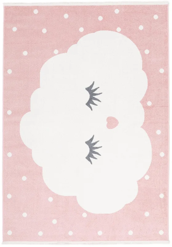 Lavable Alfombra Infantil Sweet Dreams Rosa Pequeño Oeko-Tex