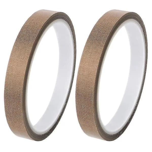 Ruller PTFE-teip/PTFE-tape for vakuumpakkemaskin, hånd- og impulsforsegler (1,3 cm x 10 m) Lysebrun