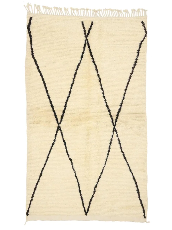 Piccolo Berber Moroccan - Beni Ourain 153X255 Lana, Tappeto