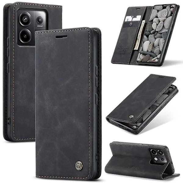 CaseMe 013 Monitoiminen Vaakasuora Flip Nahkainen Puhelinkotelo (Xiaomi Redmi Note 13 Pro 5G:lle)