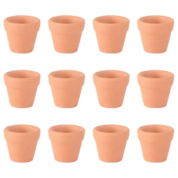 12 st 3x3cm Små Mini Terrakottakrukor Lerkrukor Keramiska Planteringskärl Kaktus Blomkrukor Suckulent Plantskola Krukor Perfekt för Växter Hantverk...