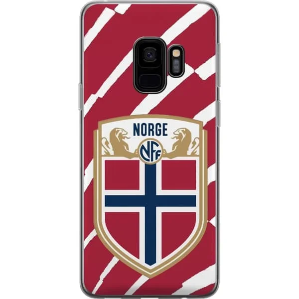 Yhteensopiva Puhelinkuori Samsung Galaxy S9 Aihe Norjan jalkapalloliiton tunnuksella punaisena, valkoisena ja sinisenä jalkapalloharrastajille