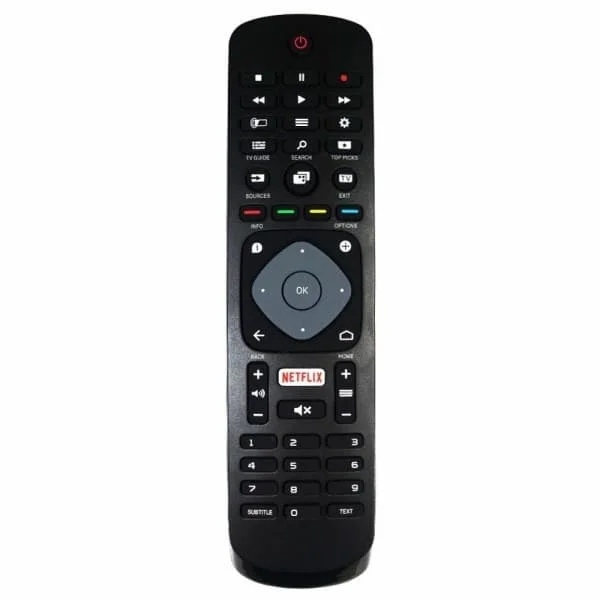 Universal Philips smart TV fjernkontroll med Netflix erstatning Svart