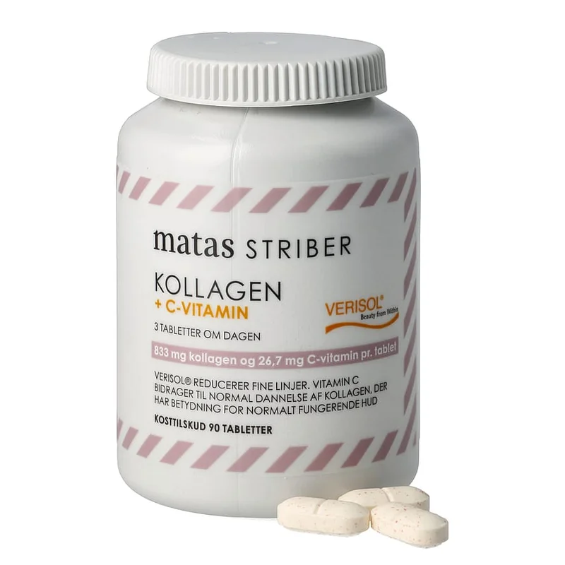 3 for 2 - Matas Striber Kollagen 833 mg+C-vitamin 27 mg 90 tabl., Helse & Madvarer, Kollagen, Kollagenpiller