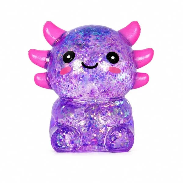 Axolotl Squishy Stressboll, Söt Mjuk Långsamt Stigande Squishy Leksak, Lugnande Fidget Klämleksak Sensorisk Leksak för Stresslindring Barn Vuxna