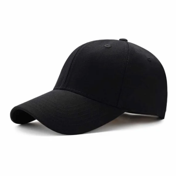 Svart Caps - Sport Strapback med borrelåsspenne, One Size Fits All