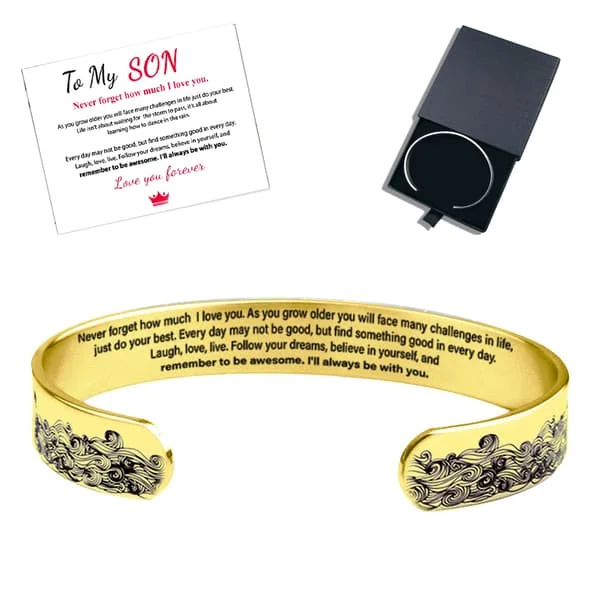 Armbånd i rustfrit stål Husk at være fantastisk, jeg vil altid være med dig, justerbare manchetarmbånd til hende, meningsfulde fødselsdagsgaver