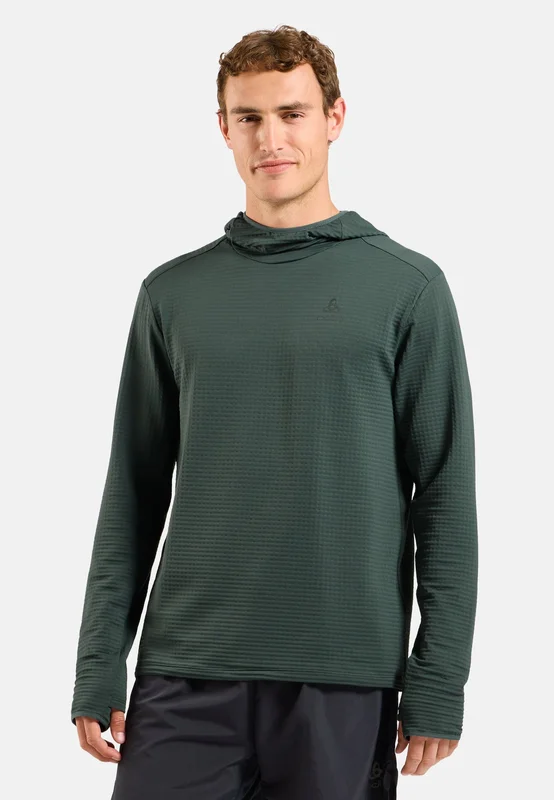 Odlo Essential Thermal Hardloop Hoodie voor heren, S, groen