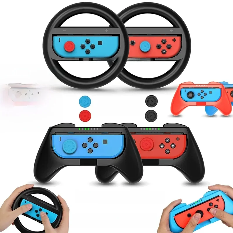 AliExpress - Nintendo Switch Accessoires Set Joycon Racing Stuurwiel Handvatten Nintendo Switch Joy con Caps voor Nintendo Switch Gamepad