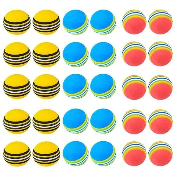 {CA}30 st golfbollar EVA golfträningsbollar mjuka golfbollar för golfträning inomhus och utomhus