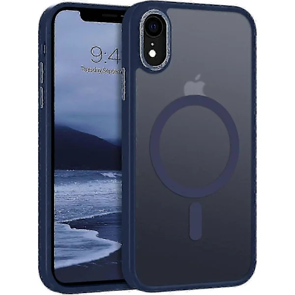 TIANYING Skal för iPhone XR, Magnetiskt skal för iPhone XR Kompatibelt med MagSafe, Genomskinligt Matt Slim Stöttåligt Anti-Fingeravtryck A