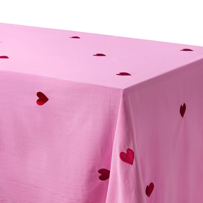 Midnatt Pink Hearts Dug 250x145 cm, rosa | KitchenOne