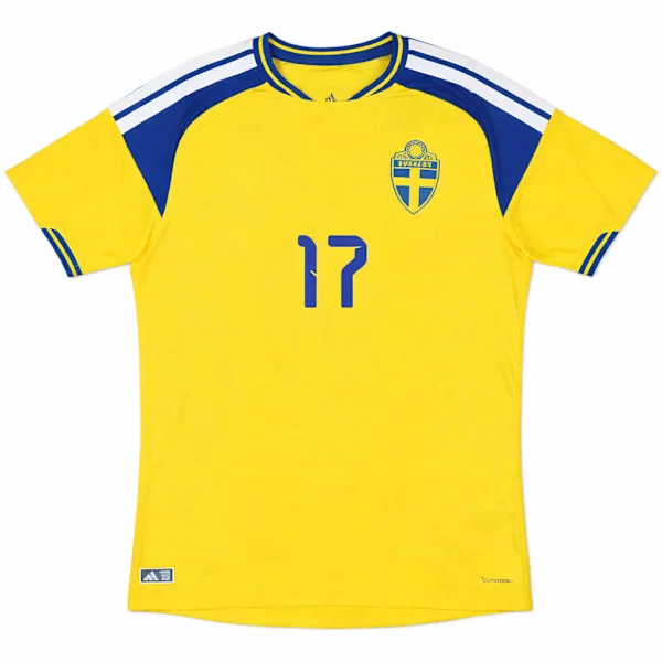 Sverige Herrelandshold 2026 Trøje, Fodboldtrøje, Åndbar Polyester Kamp Trøje, Sports Fan Tøj NR.17 Gyökeres