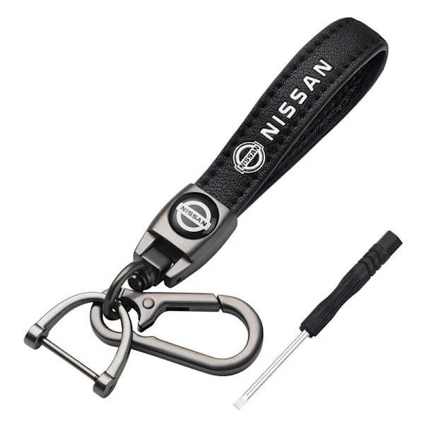 【DENGTU】Genuine Leather Car Brand Keychain Compatible with Nissan Keychain Leather Keychain Suitable for Women and Men Nissan Accessories