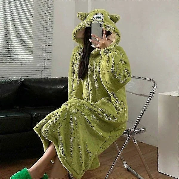 2025 Herre Flanell Morgenkåpe Badekåpe Pyjamas Cosplay Vinter Varm Sømløs Tegneserie Par Nattøy
