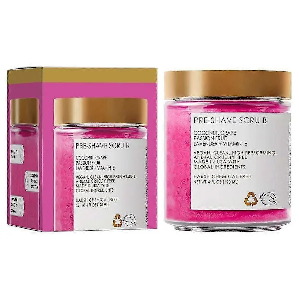 Pre-Shave Scrub | Luksuriøs Body Scrub After Shave Fugtighedscreme | Poler og lysn huden | Ultrahydrerende for glat, fyldig hud efter barbering til 