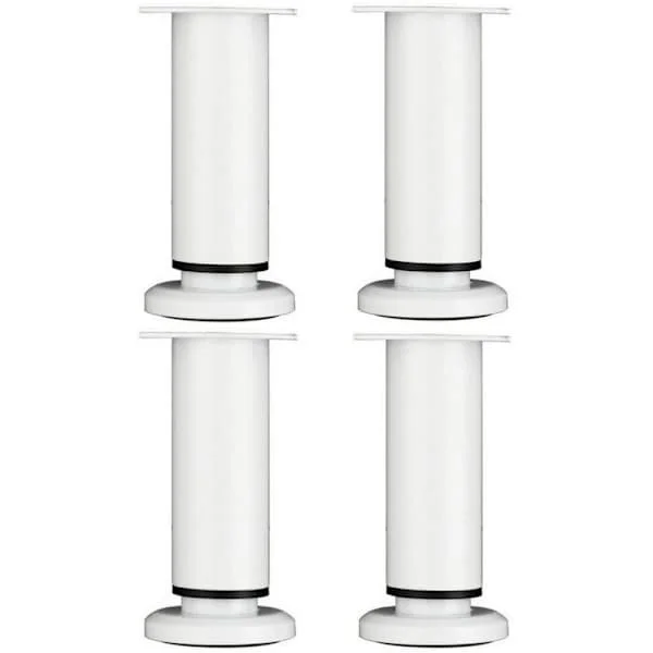 4 justerbara möbelben 18cm Vita Runda Metallbord L